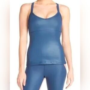 Alo Yoga Reflection Glossy Blue Tank Top Size Small S